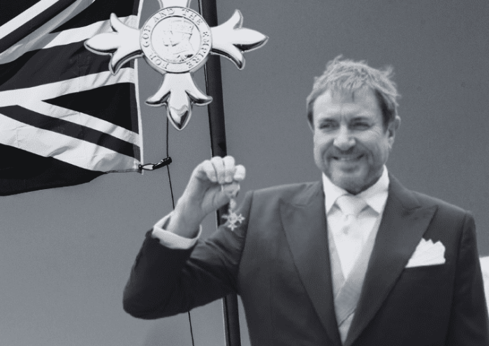 Simon Le Bon of Duran Duran Receives MBE from Prince William